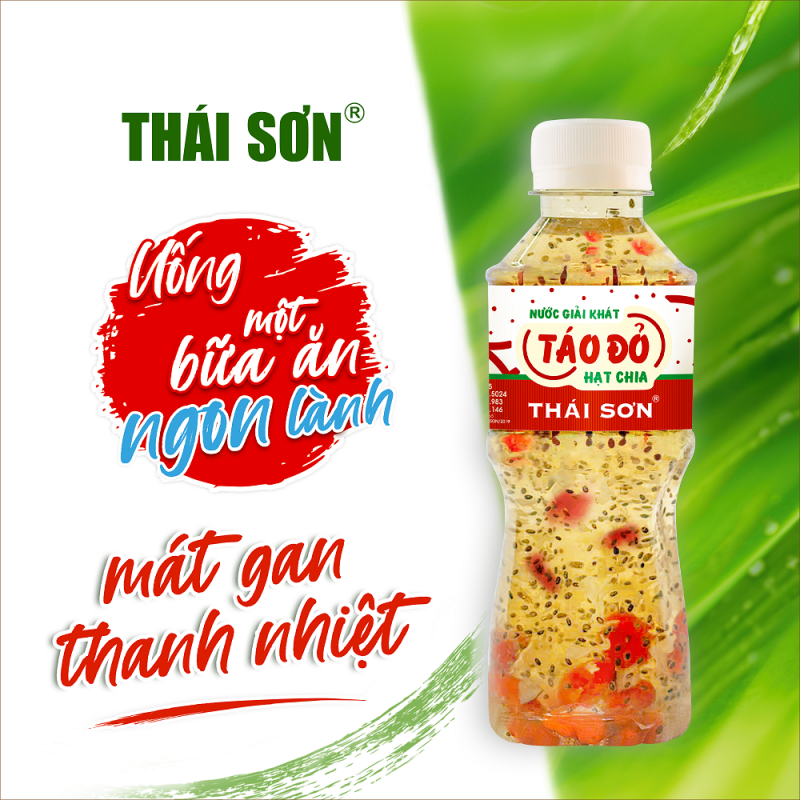 Táo Đỏ Hạt Chia Thái Sơn – Thức uống thanh mát cho một ngày năng động