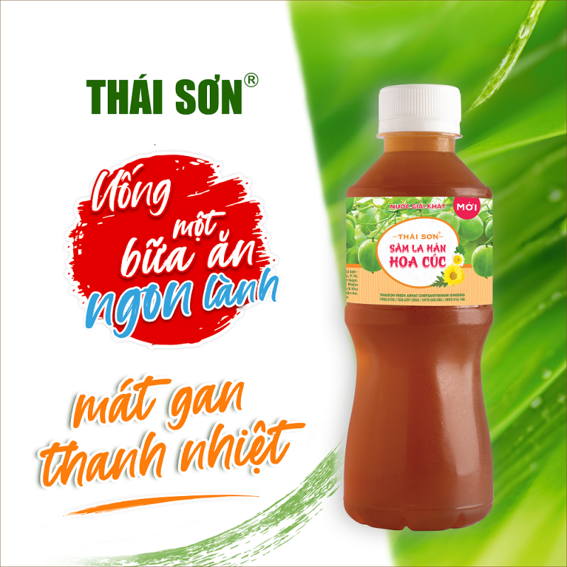 Nước Sâm La Hán Hoa Cúc Thái Sơn - Hương vị thanh nhẹ từ la hán quả và hoa cúc