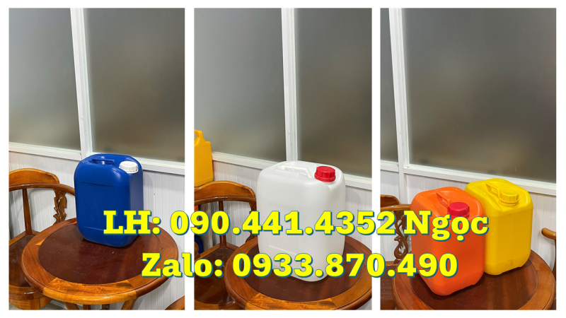 Phân phối thùng nhựa 30 lít đựng axit, can 25 lít vuông, can nhựa 20 lít tròn tại Củ Chi