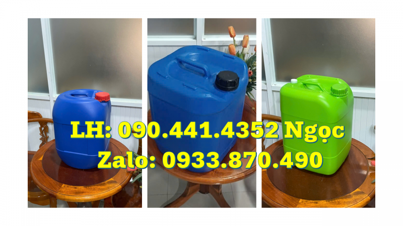 Phân phối thùng nhựa 30 lít đựng axit, can 25 lít vuông, can nhựa 20 lít tròn tại Củ Chi