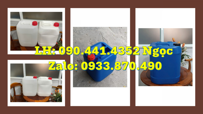 Phân phối thùng nhựa 30 lít đựng axit, can 25 lít vuông, can nhựa 20 lít tròn tại Củ Chi
