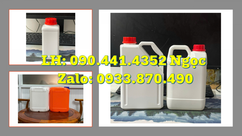 Can nhựa 500ml đựng dầu, bình nhựa 1 lít đựng xăng, can nhựa 2 lít chiết rót dầu hôi 