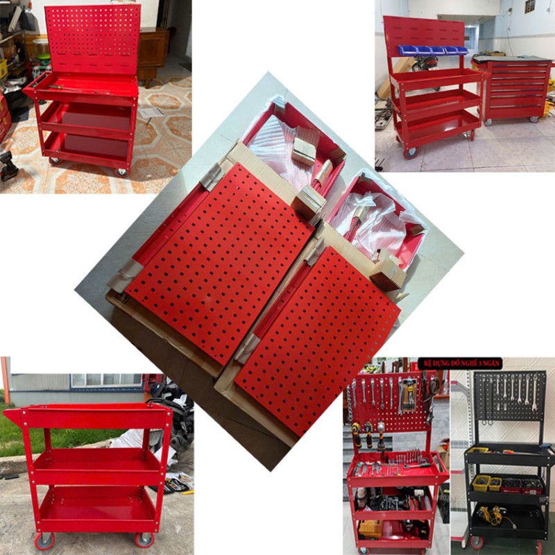 Xe đẩy dụng cụ 2 ngăn Xe 