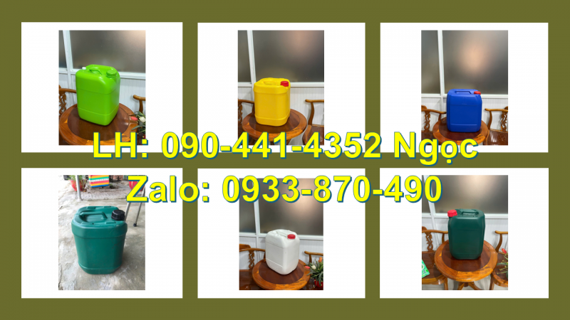 Can nhựa 24 lít đựng hóa chất đặc dụng, bán can nhựa 20 lít đựng thuốc tăng trưởng thực vật 