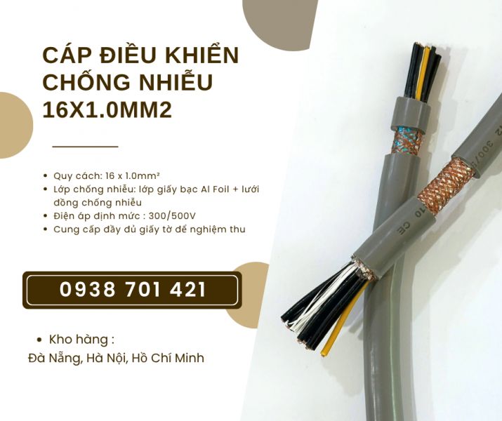 Cáp điều khiển chống nhiễu 16x1.0mm² Altek Kabel – SH-11016 phân phối toàn quốc