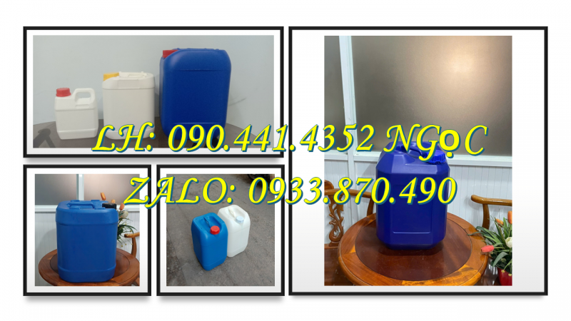 Bán can nhựa 22 lít đựng thuốc diệt cỏ, can nhựa 25 lít đựng thuốc diệt sâu bọ, can 30 lít đựng giấm