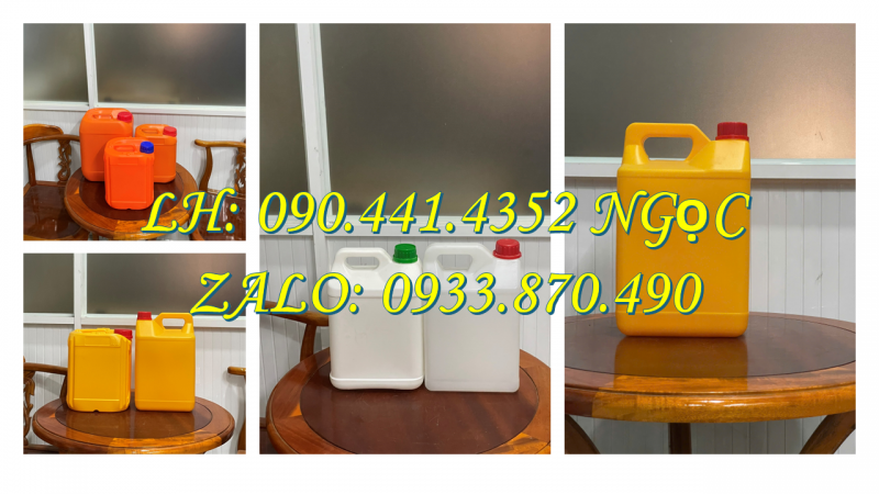 Can nhựa 2 lít đựng hóa chất đặc dụng, can nhựa 5 lít đựng xăng 