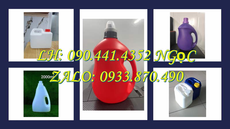 Can nhựa 2 lít đựng hóa chất đặc dụng, can nhựa 5 lít đựng xăng 