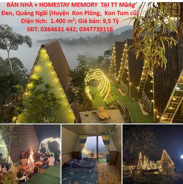 CHÍNH CHỦ CẦN BÁN NHÀ + HOMESTAY MEMORY  TẠI TT Măng Đen, Quảng Ngãi (Huyện  Kon Plông,  Kon Tum cũ)