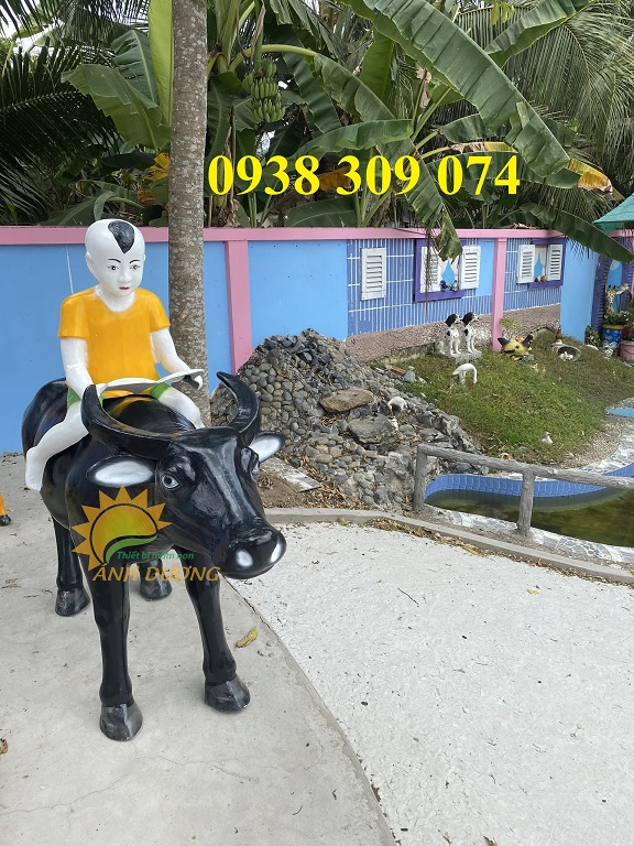 Tượng cổ tích mầm non, tượng bạch tuyết, tượng chú bé cưỡi trâu, tượng cô tấm, tượng hươu sao