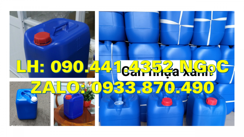 Can nhựa 24 lít vuông tại Tân Bình, thùng nhựa 25 lít đựng nhiên liệu, can nhựa 30 lít vuông trắng 