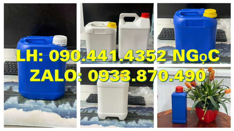 Can nhựa 1 lít tròn siêu dày, có sản xuất can nhựa 1 lít đựng hóa chất sinh khí, can 1 lít vòi nhấn 