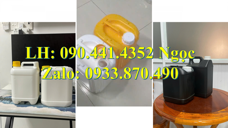 Can nhựa 5 lít đựng NH3, can nhựa 2 lít đựng tinh dầu, can 1 lít nhựa HDPE nguyên sinh 