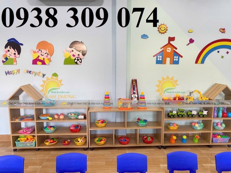 Kệ gỗ mầm non Montessori kệ gỗ mầm non nhiều mẫu chất lượng cao