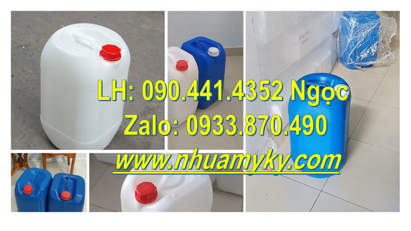 Can nhựa 10 lít đựng giấm, can nhựa 20 lít đựng nước mắm, vỏ can nhựa 25 lít đựng nhiên liệu 