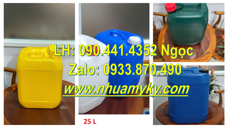 Can nhựa 25L đựng chất làm đông cứng, can nhựa 20 lít đựng chất tạo bọt khí 