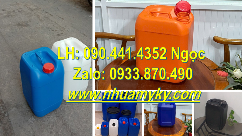 Can nhựa 25L đựng chất làm đông cứng, can nhựa 20 lít đựng chất tạo bọt khí 