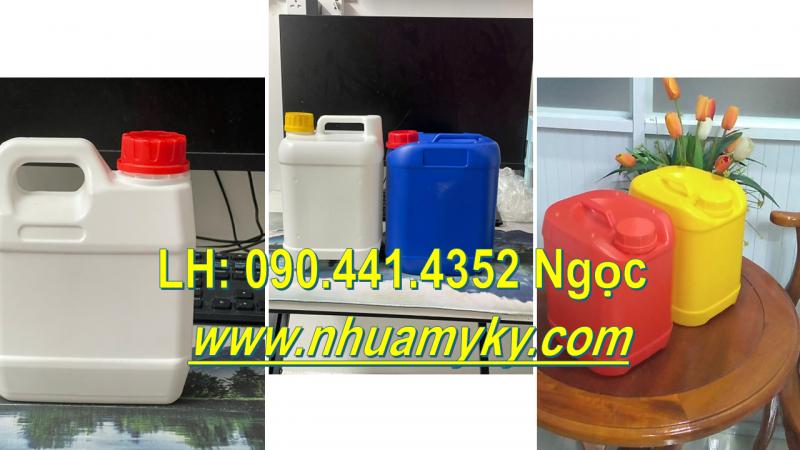 Gía can nhựa 0.5 lít đựng thuốc trừ sâu, can 1 lít đựng hóa chất, can nhựa 2 lít đựng hương liệu