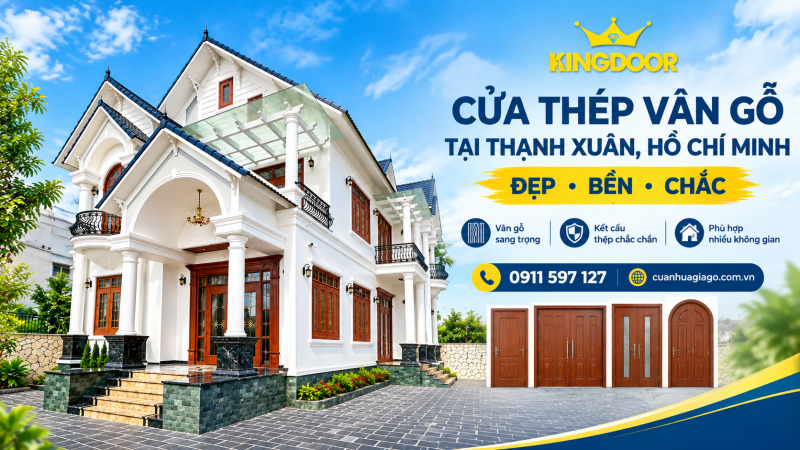 Cửa Thép Vân Gỗ Tại Thạnh Xuân, Hồ Chí Minh | Đẹp, Bền, Chắc