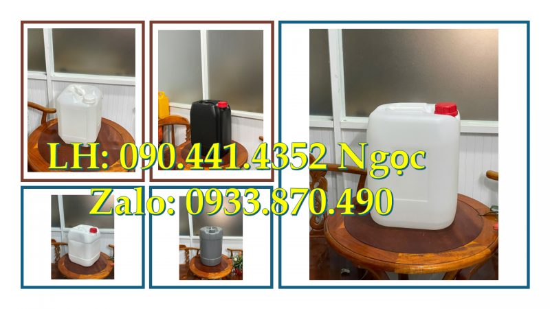 SX can nhựa 22 lít đựng thuốc thủy sản, thùng nhựa 25 lít vuông đựng hóa chất nông nghiệp 