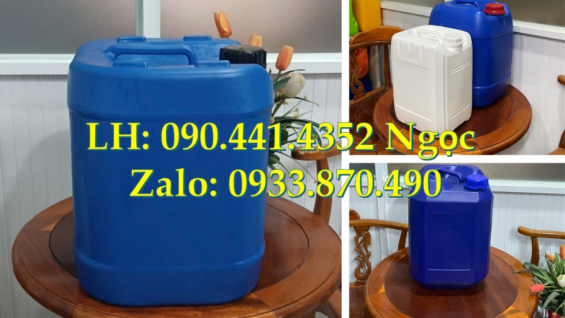 SX can nhựa 22 lít đựng thuốc thủy sản, thùng nhựa 25 lít vuông đựng hóa chất nông nghiệp 