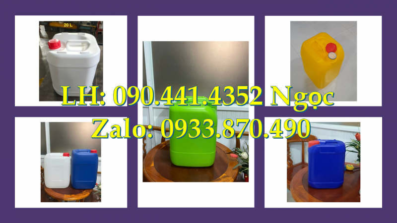 Thùng nhựa 25 lít tròn, can nhựa 25 lít vuông dày, can nhựa 25 lít đựng hóa chất thoát khí 