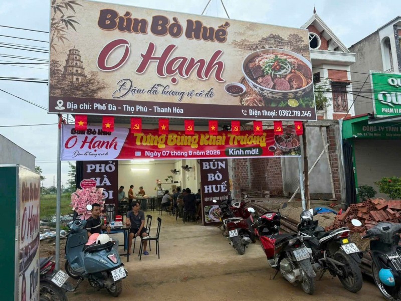 SANG NHƯỢNG MBKD QUÁN ĂN TẠI KĐT SAO MAI, THỌ DÂN, TRIỆU SƠN, THANH HÓA