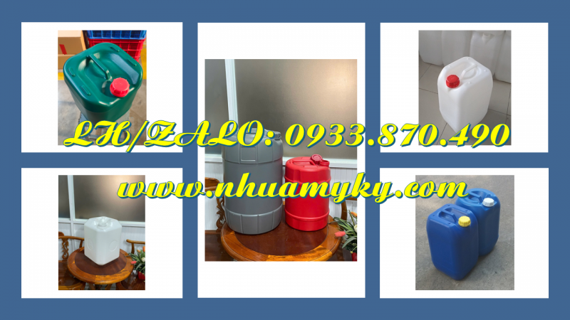 Thùng nhựa 25 lít đựng nông dược, can nhựa 30L đựng chất phụ gia màu vẽ, dung dịch bôi tẩy xóa 