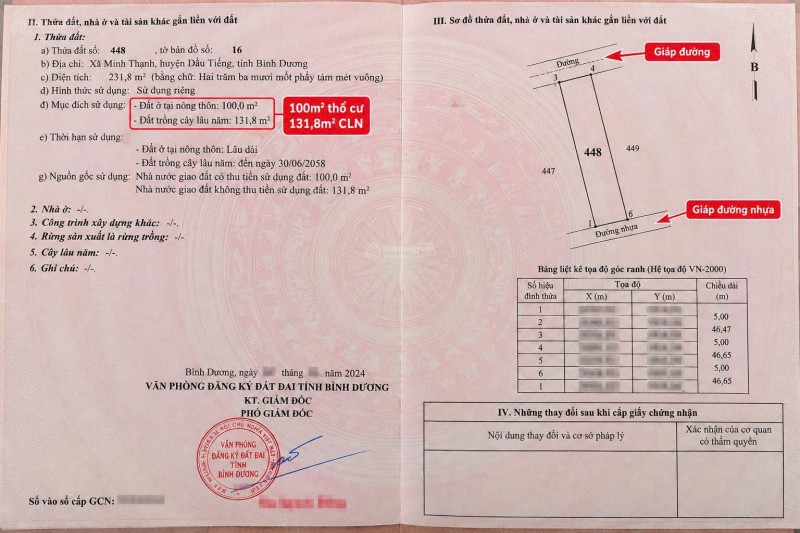 ĐẤT ĐẸP – GIÁ TỐT – CẦN BÁN ĐẤT TẠI Xã Minh Thạnh, Huyện Dầu Tiếng, Bình Dương