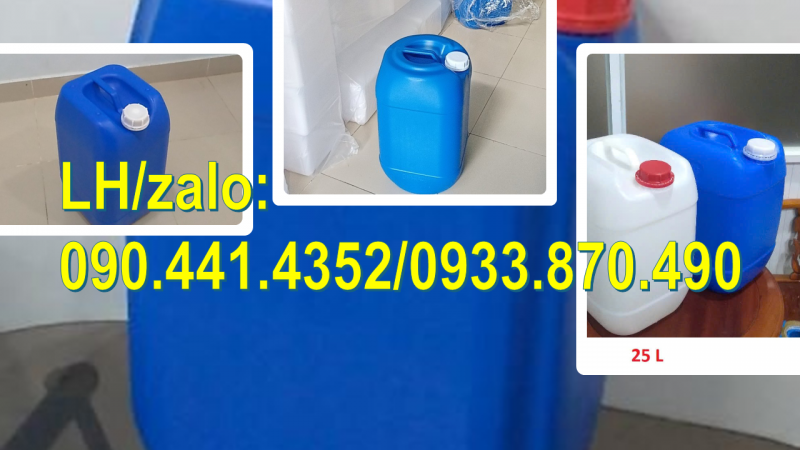 Can nhựa 25 lít dày, can nhựa 20L đựng chất thải công nghiệp, can 10 lít đựng javen 