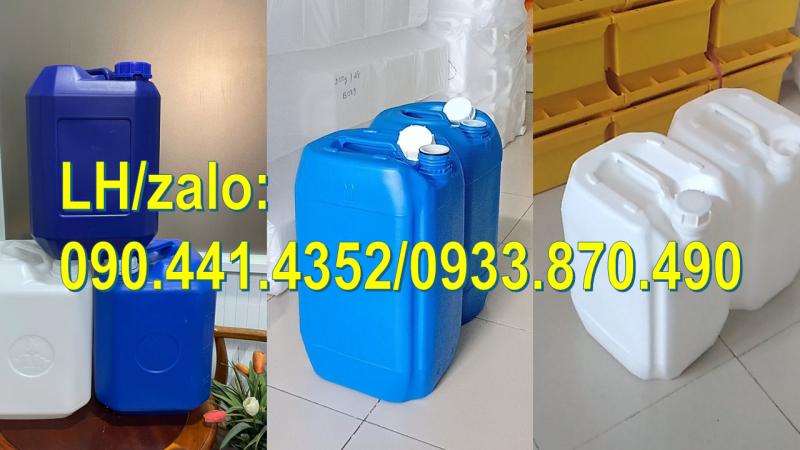 Vỏ thùng nhựa 24 lít đựng hóa chất, can nhựa 25 lít đựng dầu, can nhựa 30 lít đựng phân bón loãng 