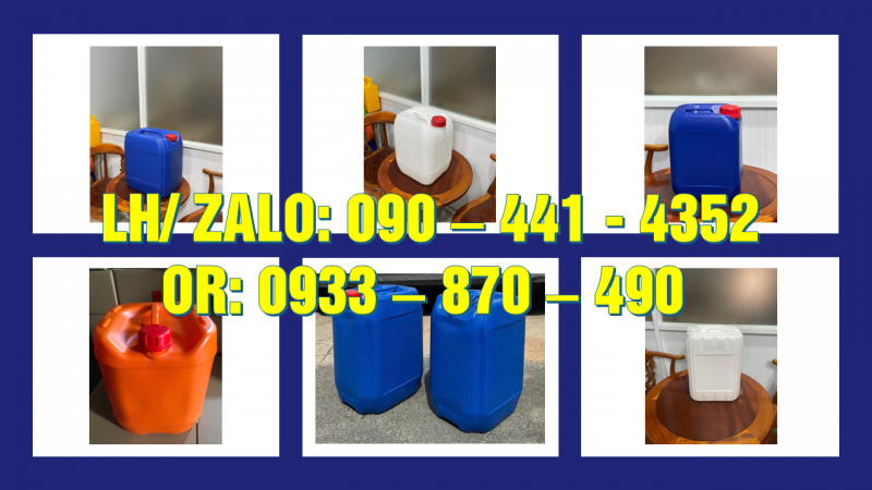 Can nhựa 25 lít đựng chất điều chỉnh, can nhựa 20 lít tròn, can nhựa 10 lít đựng axit đặc biệt 