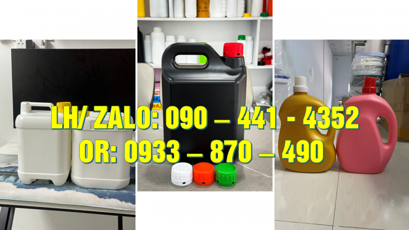Can nhựa 2 lít đựng xăng, can 5 lít vuông đựng dầu khí, can nhựa 1 lít đựng thức uống pha loãng 