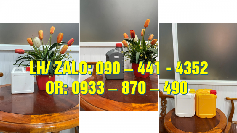 Can nhựa 2 lít đựng xăng, can 5 lít vuông đựng dầu khí, can nhựa 1 lít đựng thức uống pha loãng 