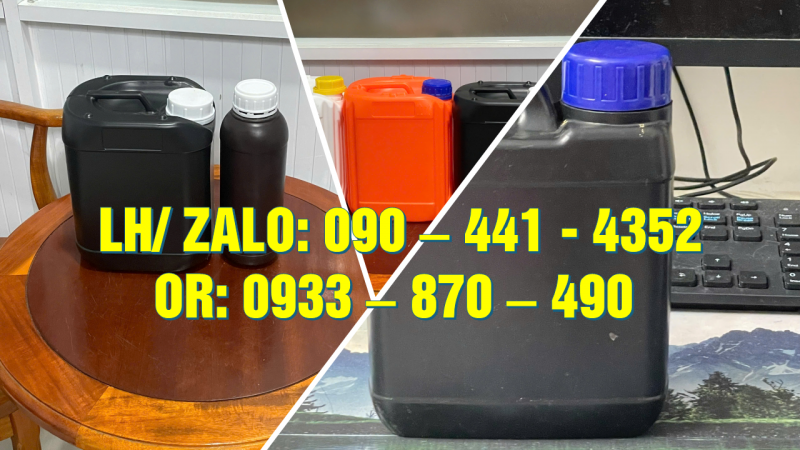 Can nhựa 2 lít đựng xăng, can 5 lít vuông đựng dầu khí, can nhựa 1 lít đựng thức uống pha loãng 