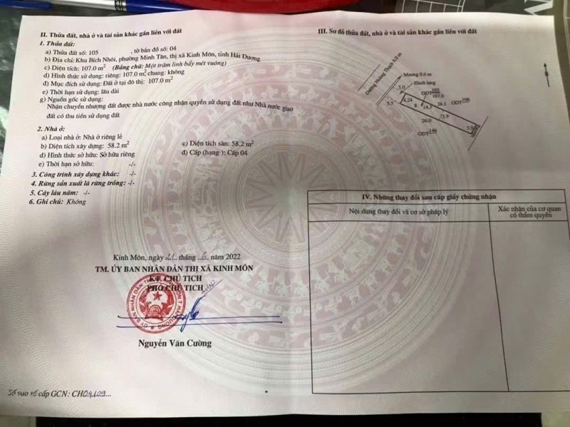 CHÍNH CHỦ CẦN BÁN NHANH LÔ ĐẤT mặt đường Hoàng Thạch, Kinh Môn, HảI Dương