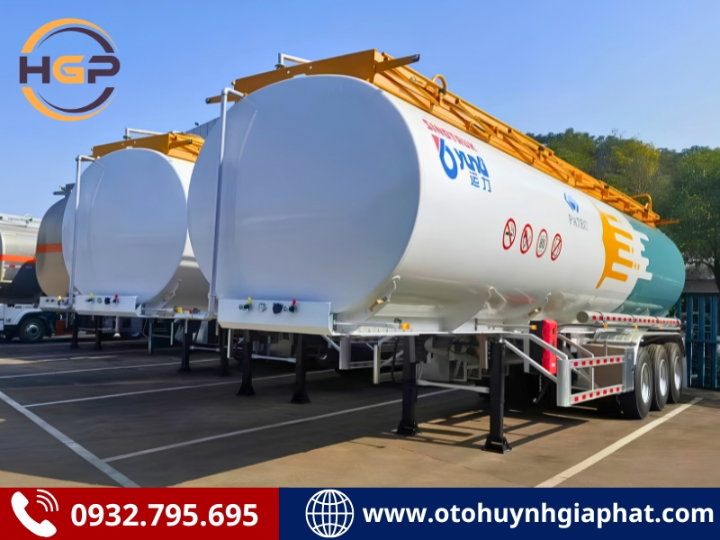 Sơ mi rơ mooc bồn xi téc chở xăng Yunli 40 - 44m3 giá tốt