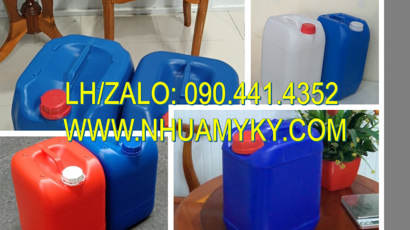 Thùng nhựa 30 lít đựng cồn, can nhựa 25 lít đựng rượu, can nhựa 20L đựng acetone