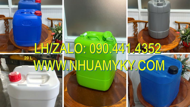 Thùng nhựa 30 lít đựng cồn, can nhựa 25 lít đựng rượu, can nhựa 20L đựng acetone