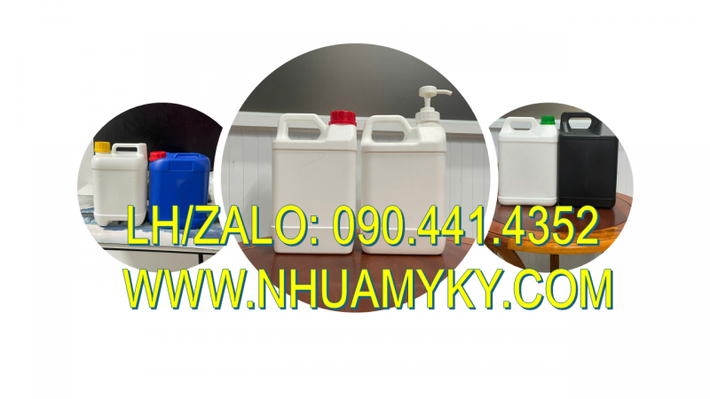 Bán can nhựa 5 lít vuông đựng hóa chất, can nhựa 5 lít tròn đựng hóa chất siêu dày tại TPHCM 