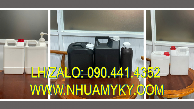 Can nhựa 2 lít đựng dung dịch làm sạch kênh gạch, can nhựa tròn 5 lít chất làm bóng bề mặt gỗ 