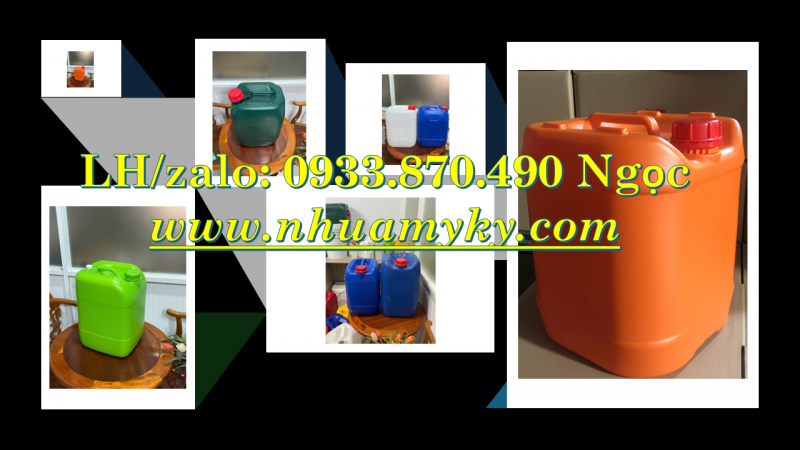Can nhựa 22 lít đựng benzen, can vuông 25 lít, can nhựa 30 lít tại Cần Thơ 