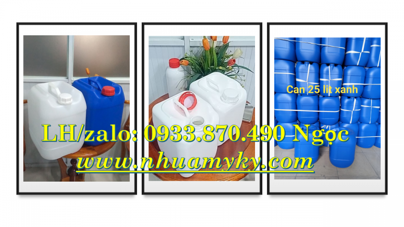 Can nhựa 22 lít đựng benzen, can vuông 25 lít, can nhựa 30 lít tại Cần Thơ 