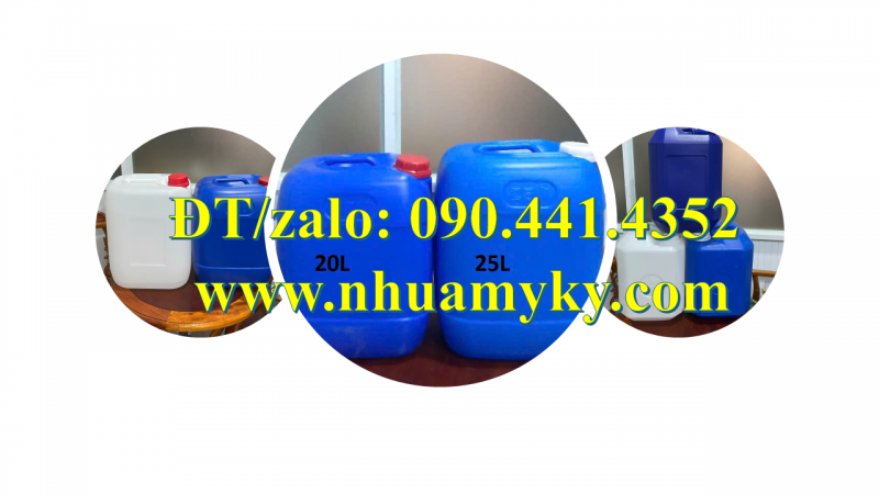 Can 30 lít nhựa HDPE nguyên sinh, can nhựa 25L đựng nhớt xe công nghiệp 
