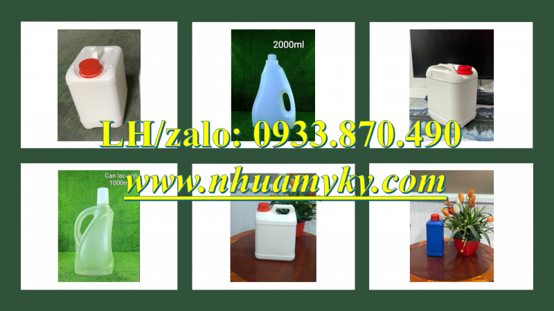 Bình nhựa 2 lít đựng javel, can nhựa tròn 5 lít có vòi nhấn, nắp garenti, nắp thoát khí 