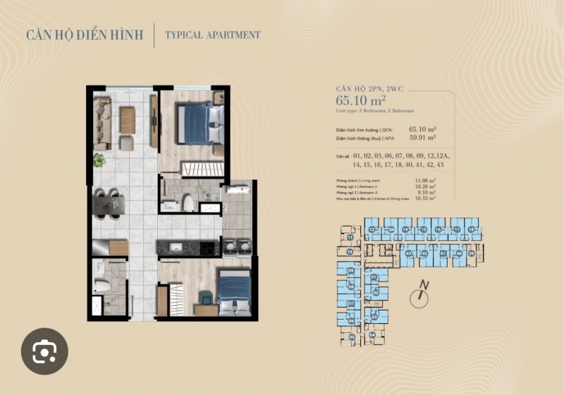 CHÍNH CHỦ SANG NHƯỢNG THE GIO RIVERSIDE – CĂN 2PN, VIEW LANDMARK 81, GIÁ 3,2 TỶ