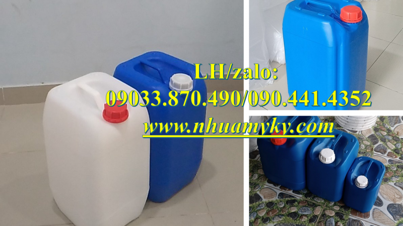Thùng nhựa 10 lít, can nhựa 20 lít tại Vũng Liêm, can nhựa 25 lít đựng hóa chất tại Hà Nội 