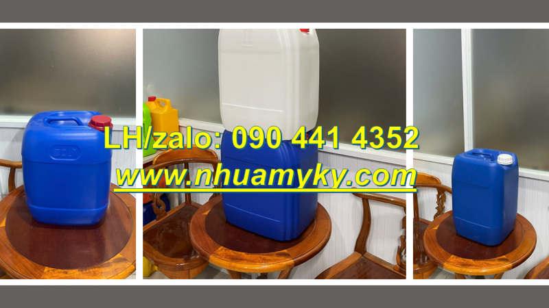 Can nhựa 10 lít màu đỏ, can nhựa 20 lít đựng hóa chất y tế nguy hiểm, can 25 lít đựng hóa chất loãng