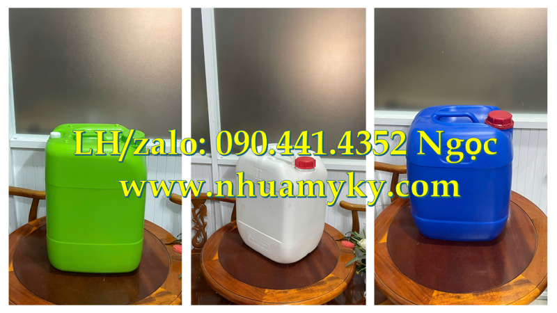 Gía can nhựa 30 lít tại TPHCM, can nhựa 25 lít đựng thuốc nhuộm, can nhựa 20L đựng mực in 