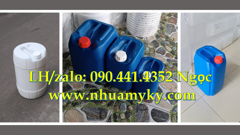 Gía can nhựa 30 lít tại TPHCM, can nhựa 25 lít đựng thuốc nhuộm, can nhựa 20L đựng mực in 